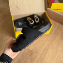 Sandália Moleca Papete Fivela Dourado Conforto E Estilo 5436.441